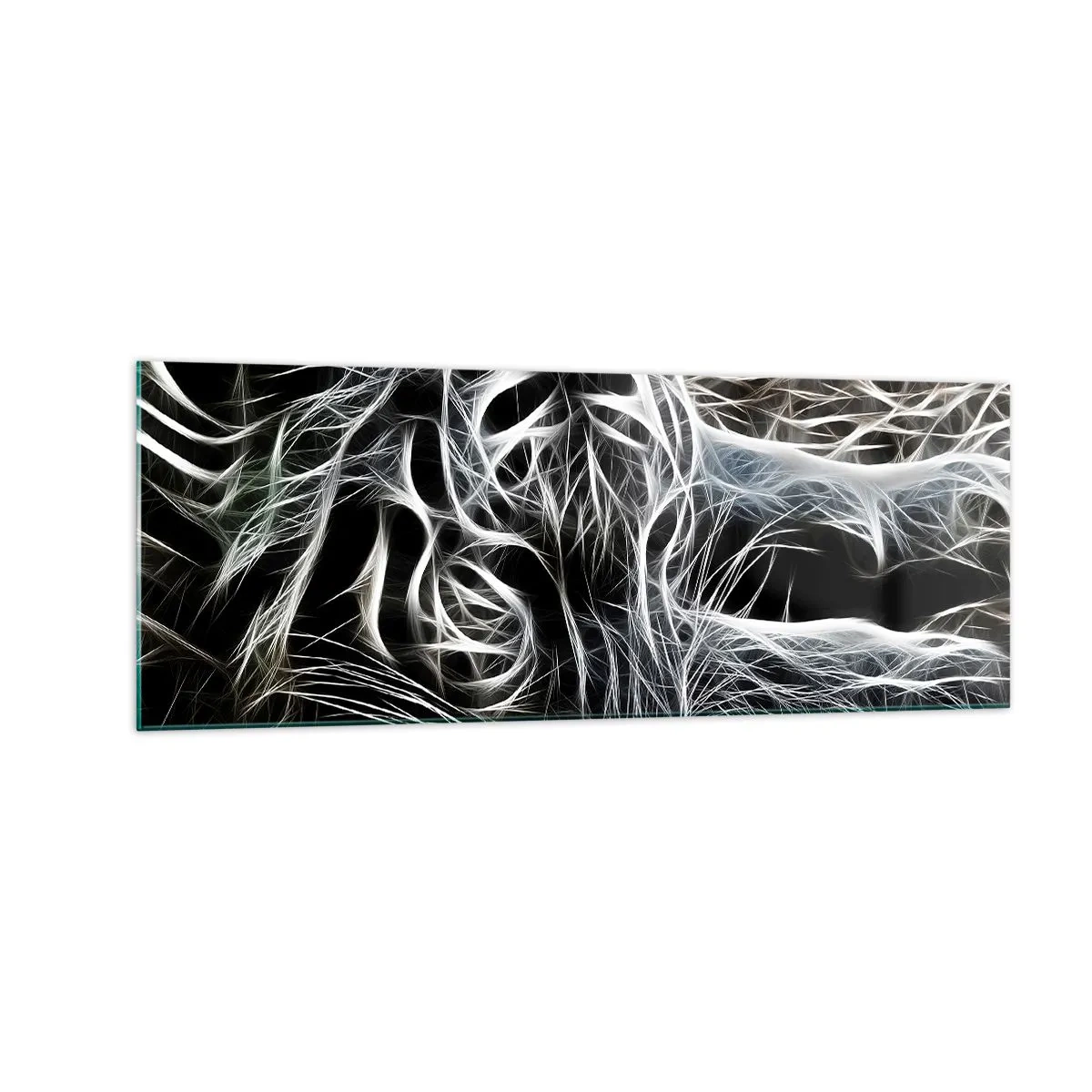 Tablou pe sticlă - Un studiu al lejerității felinelor - 140x50 cm