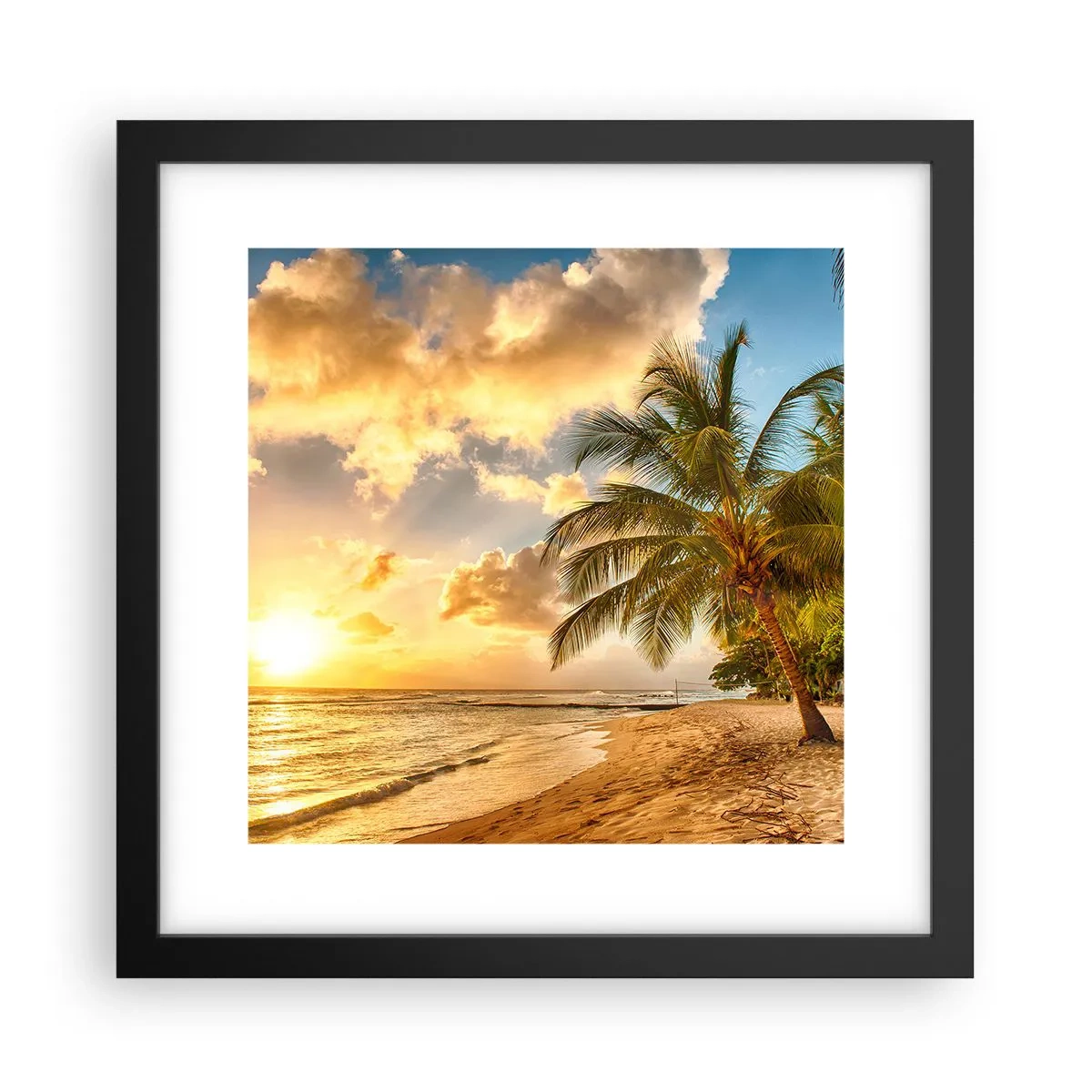 Poster în ramă neagră - Vară eternă, întotdeauna o vacanță - 30x30 cm