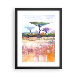 Poster în ramă neagră - Culorile savanei - 30x40 cm