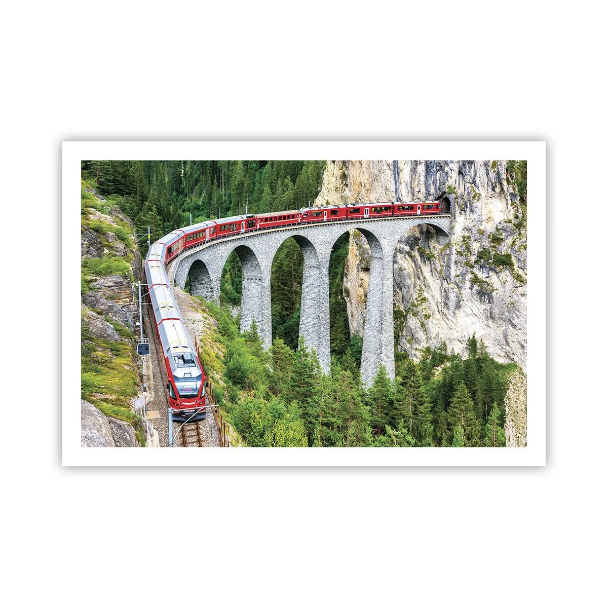 Poster - Cu trenul prin munți - 91x61 cm