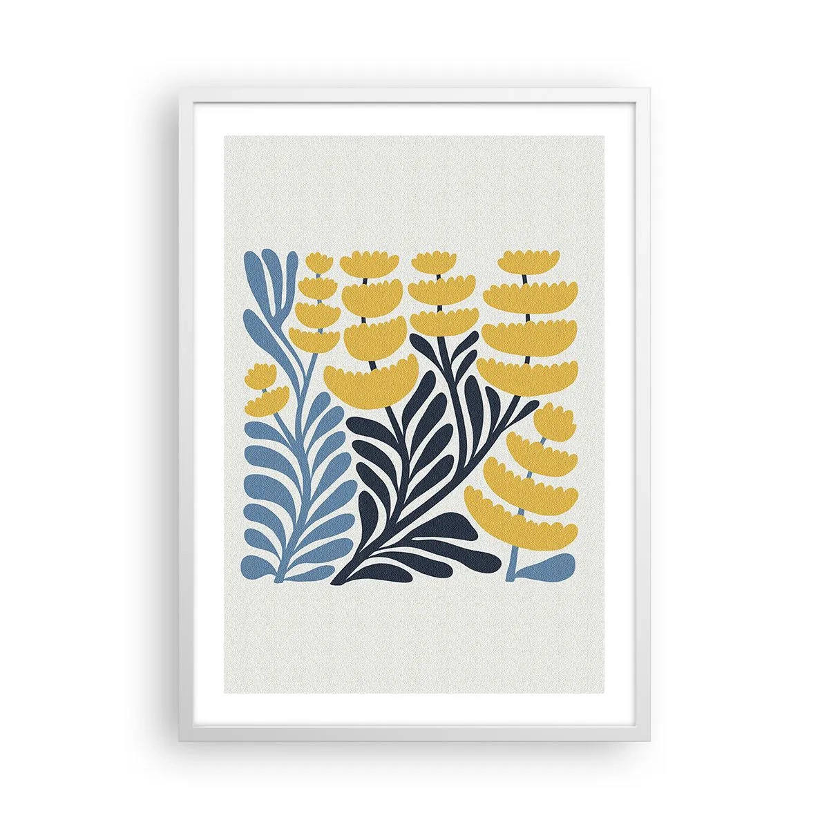 Poster în ramă albă - Ogor însorit - 50x70 cm