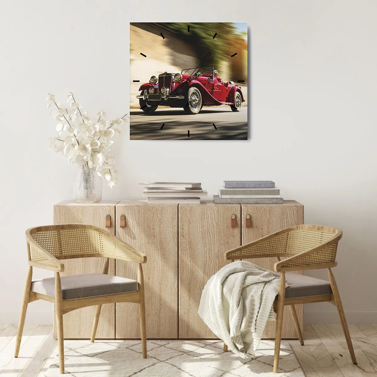 Ceas de perete - Ceas pe sticlă - Mai frumoasă decât Nike din Samothrace - 30x30 cm