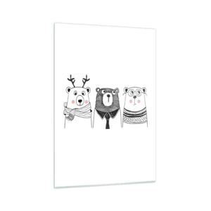 Tablou pe sticlă - Ursuleț, urs - 70x100 cm