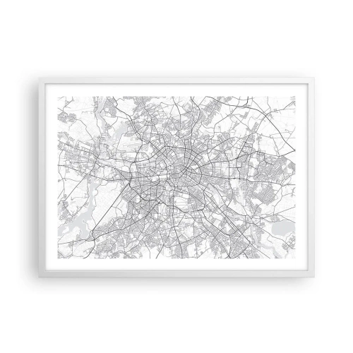 Poster în ramă albă - Floare de Berlin - 70x50 cm