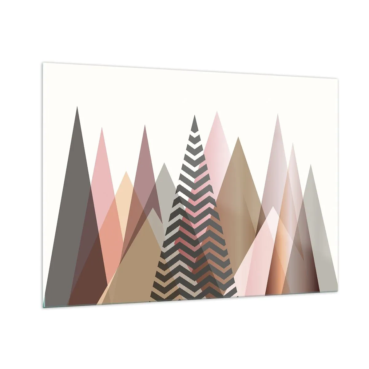 Tablou pe sticlă - Construcție piramidală - 100x70 cm