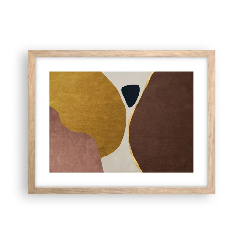 Poster în ramă de stejar deschis - Abstracție - un loc în spațiu - 40x30 cm