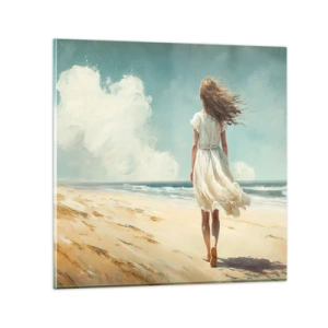 Tablou pe sticlă - Vreau să întâlnesc soarele și vântul - 60x60 cm