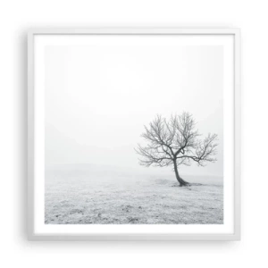 Poster în ramă albă - Împotriva neantului - 60x60 cm