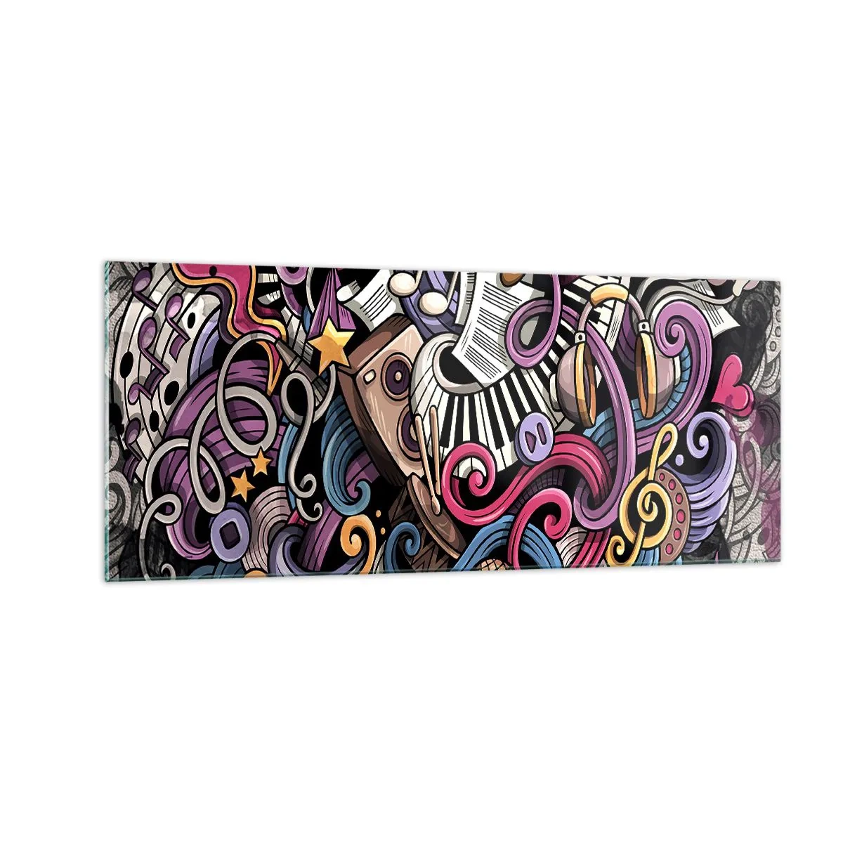Tablou pe sticlă - Melodie complicată - 100x40 cm