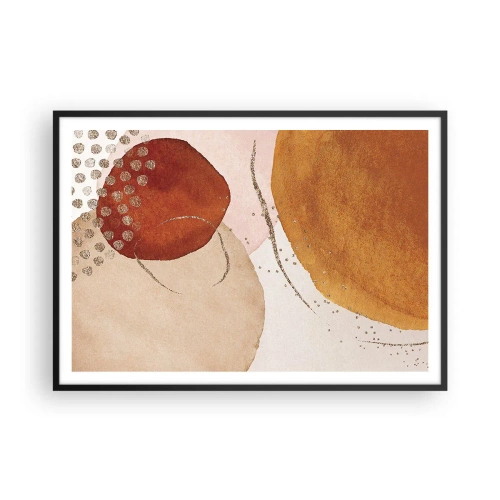 Poster în ramă neagră - Rotunjime și mișcare - 100x70 cm