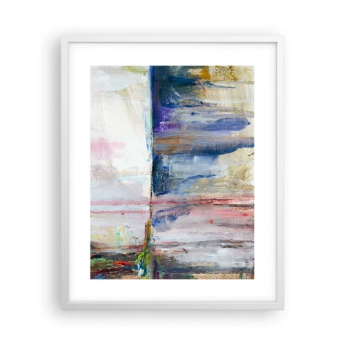 Poster în ramă albă - Impresii și asociații colorate - 40x50 cm
