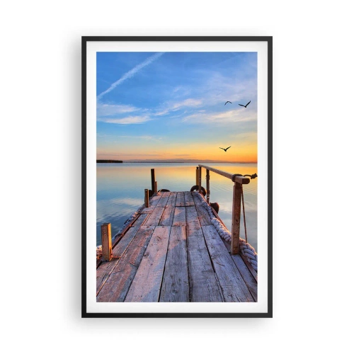 Poster în ramă neagră - Mergând înainte spre soare - 61x91 cm