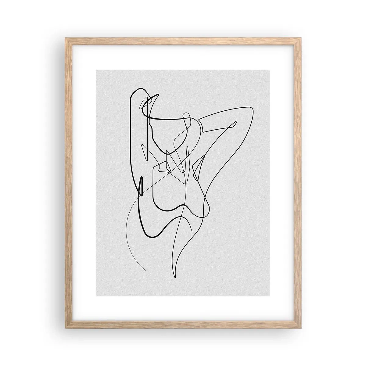 Poster în ramă de stejar deschis - Cine ești tu? - 40x50 cm