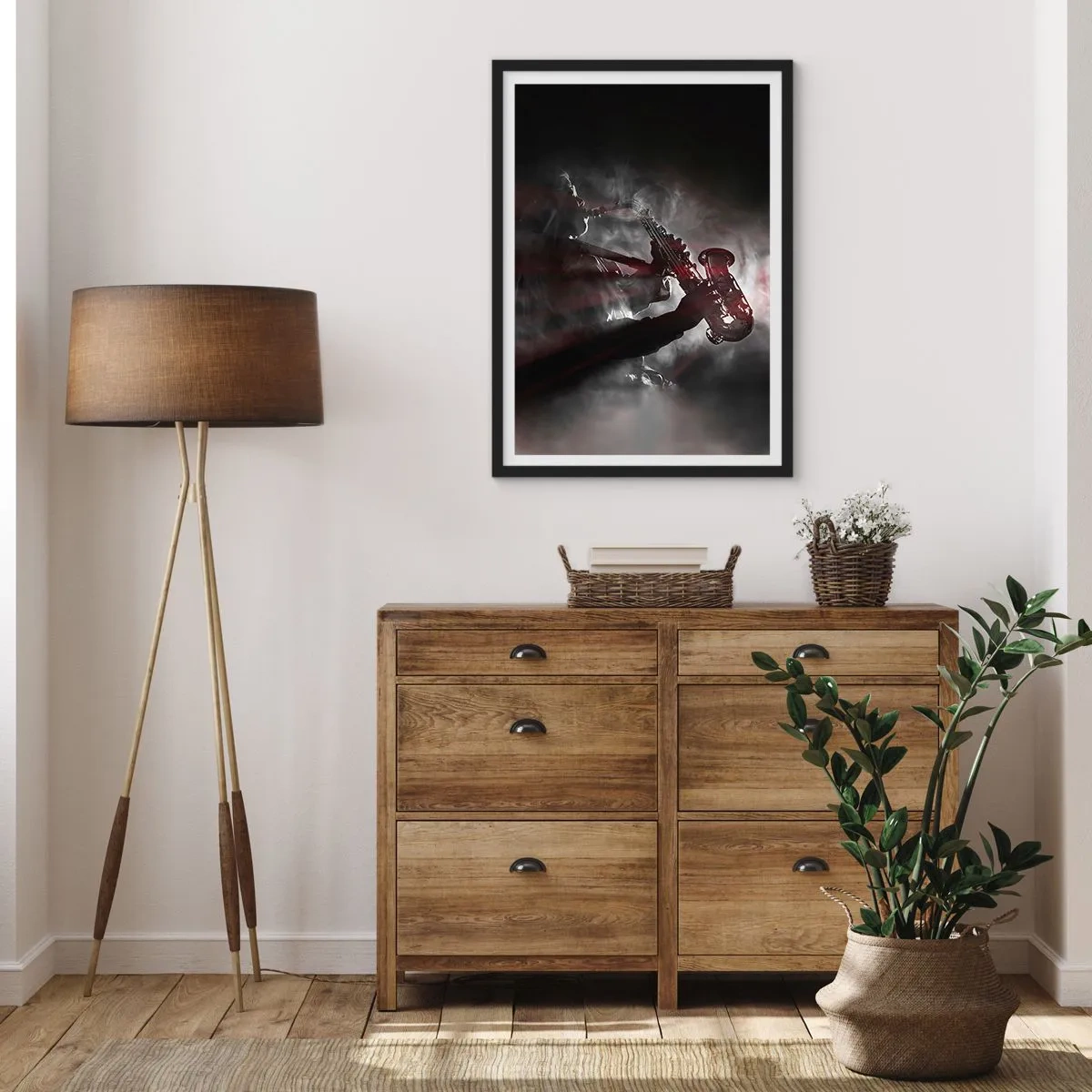 Poster în ramă neagră - În aburul jazzului - 40x50 cm