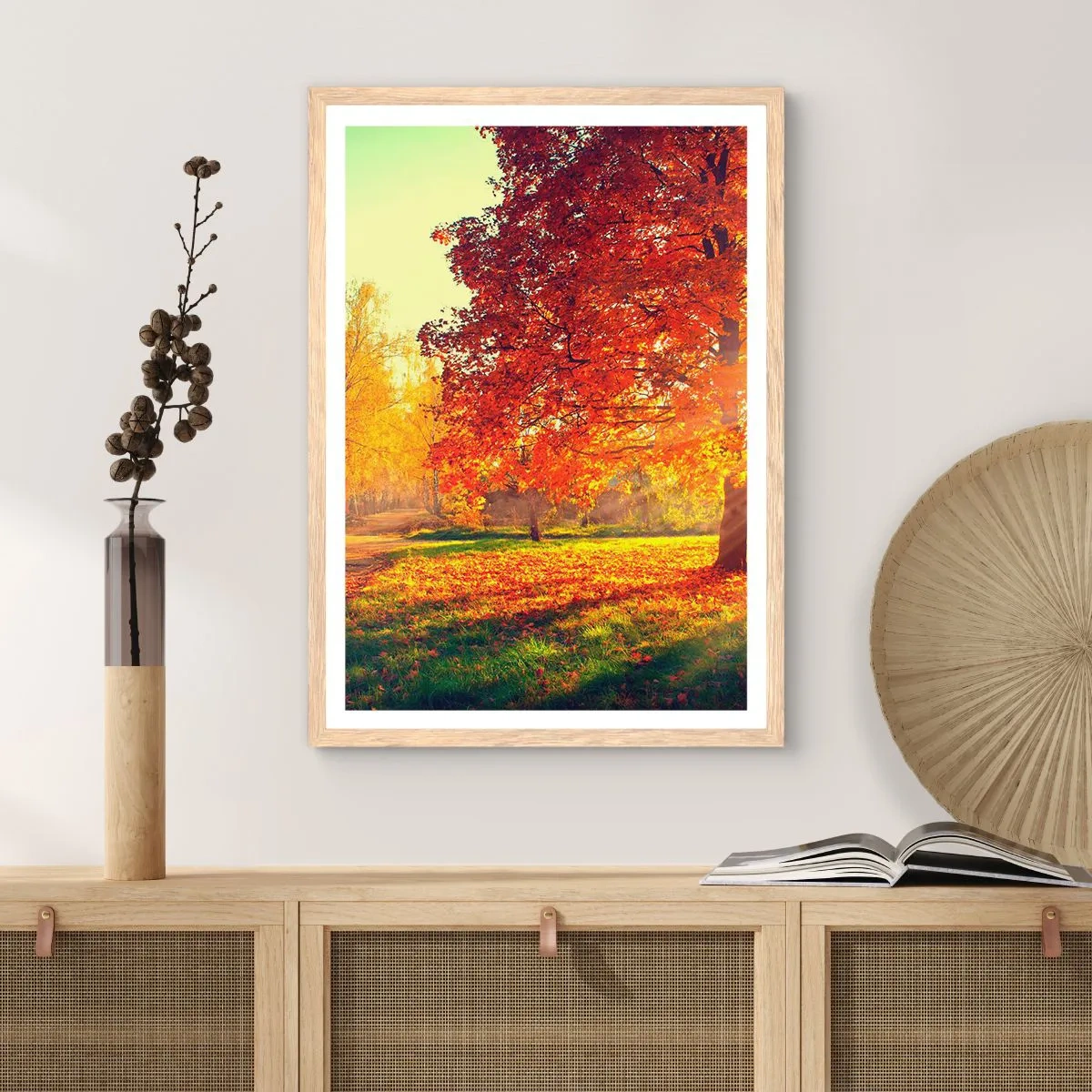 Poster în ramă de stejar deschis - Roșcatul este frumos - 50x70 cm