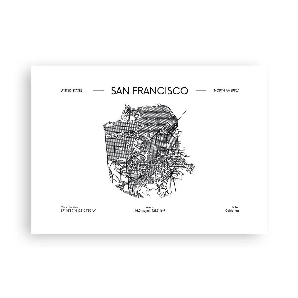 Poster - Anatomia San Francisco - 70x50 cm