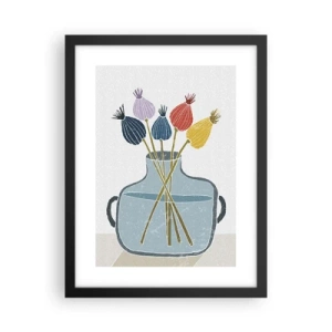 Poster în ramă neagră - Paparune sau maci? - 30x40 cm