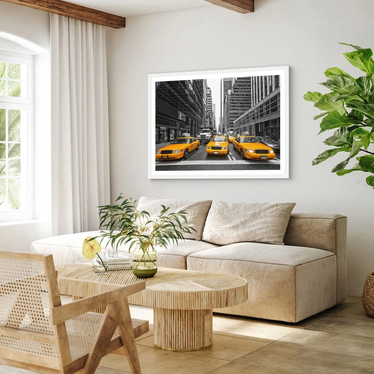 Poster în ramă albă - Noi suntem cei care colorăm orașul - 40x30 cm