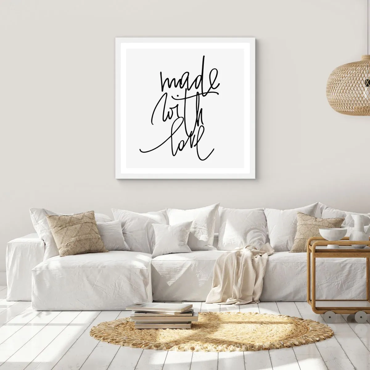 Poster în ramă albă - Cel mai bun brand - 60x60 cm