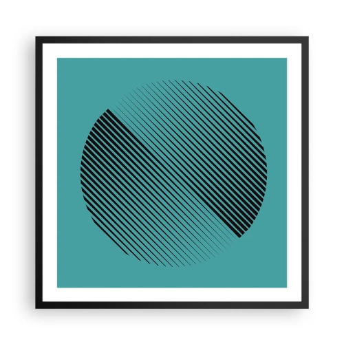 Poster în ramă neagră - Cercul - o variație geometrică - 60x60 cm