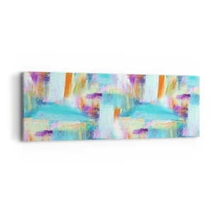 Tablou pe pânză - Mâzgălire veselă - 90x30 cm