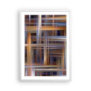 Poster în ramă albă - Țesut din lumină - 50x70 cm