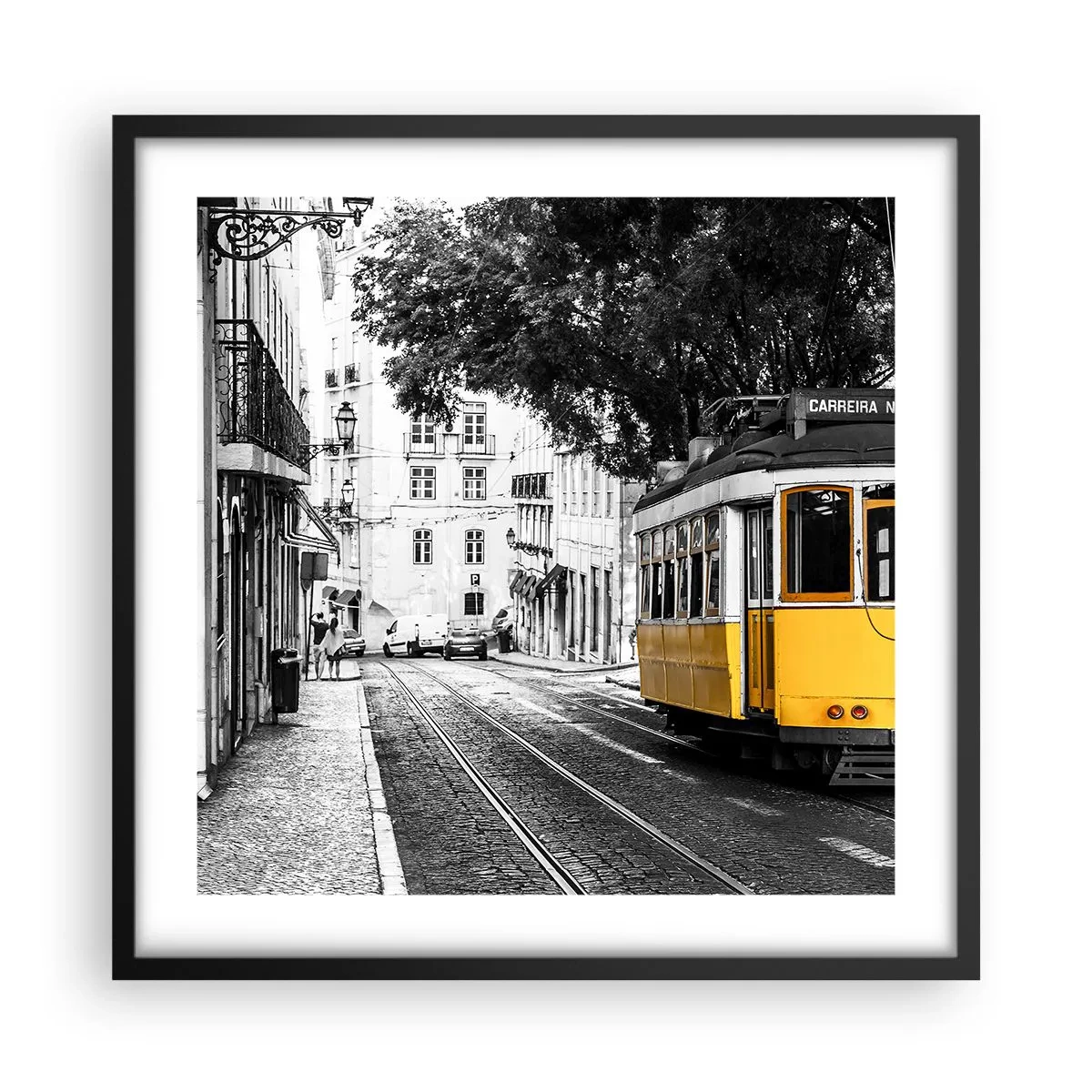 Poster în ramă neagră - Sună fado în fundal - 50x50 cm