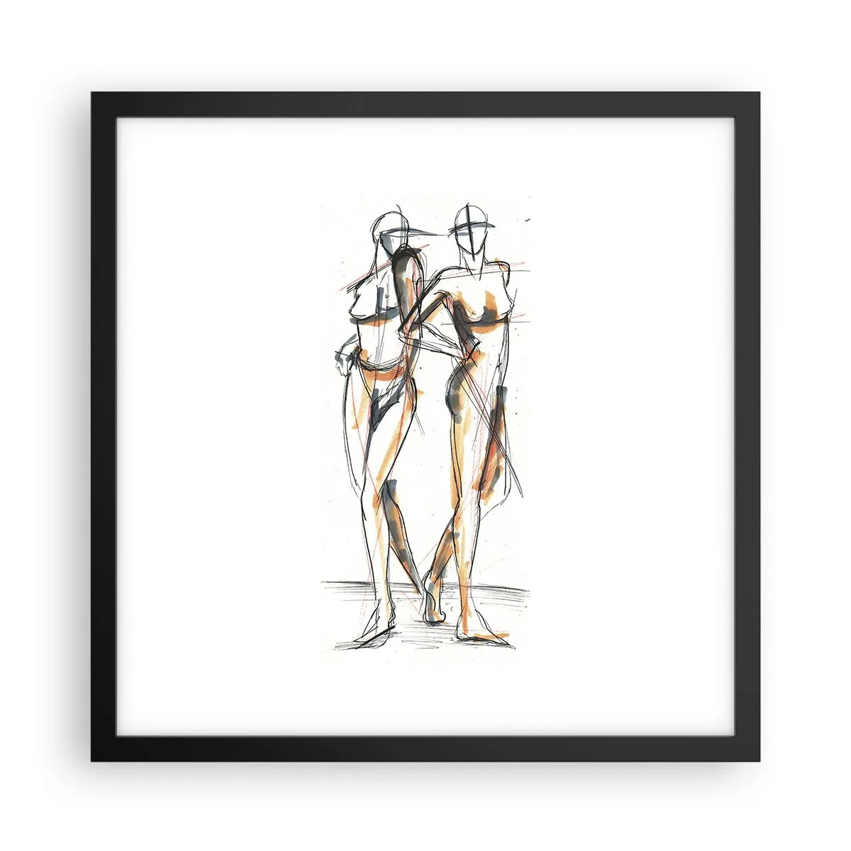 Poster în ramă neagră - Un studiu de farmec - 40x40 cm