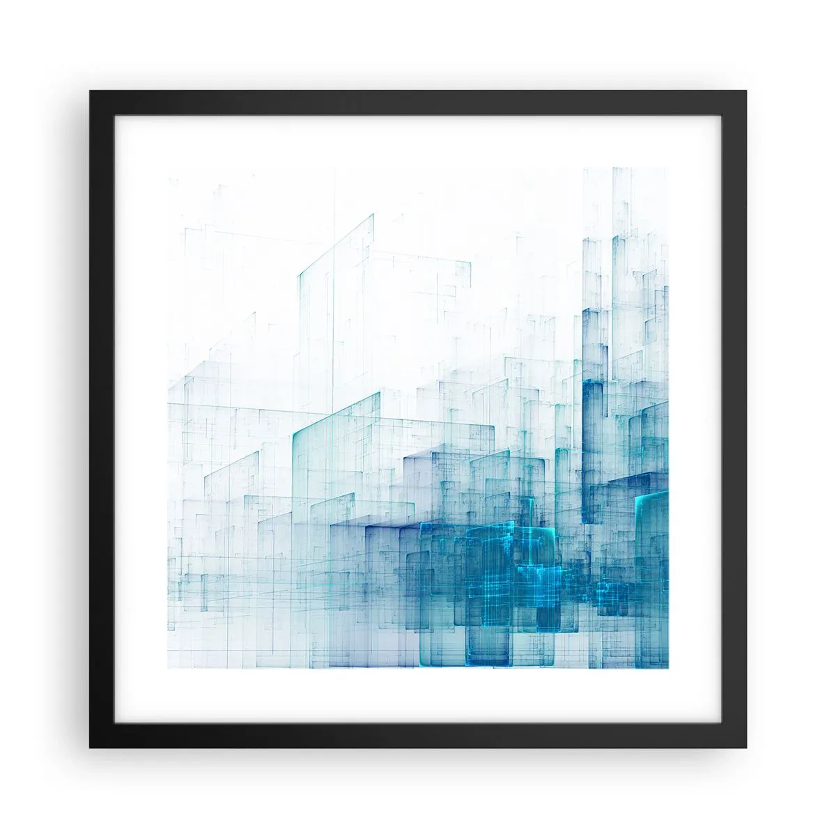 Poster în ramă neagră - Cum a apărut spațiul - 40x40 cm