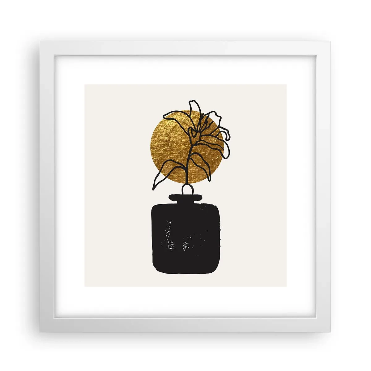 Poster în ramă albă - Cât cântărește aurul? - 30x30 cm