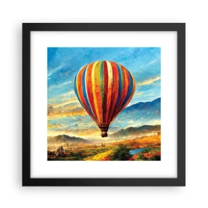 Poster în ramă neagră - În liniște puteți vedea mai multe - 30x30 cm