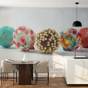 Tapet Premium Sand - Viața poate fi dulce - Dulciuri, Bomboane, Acadele colorate - 100x70 cm