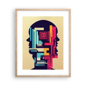 Poster în ramă de stejar deschis - Legături noi - 40x50 cm