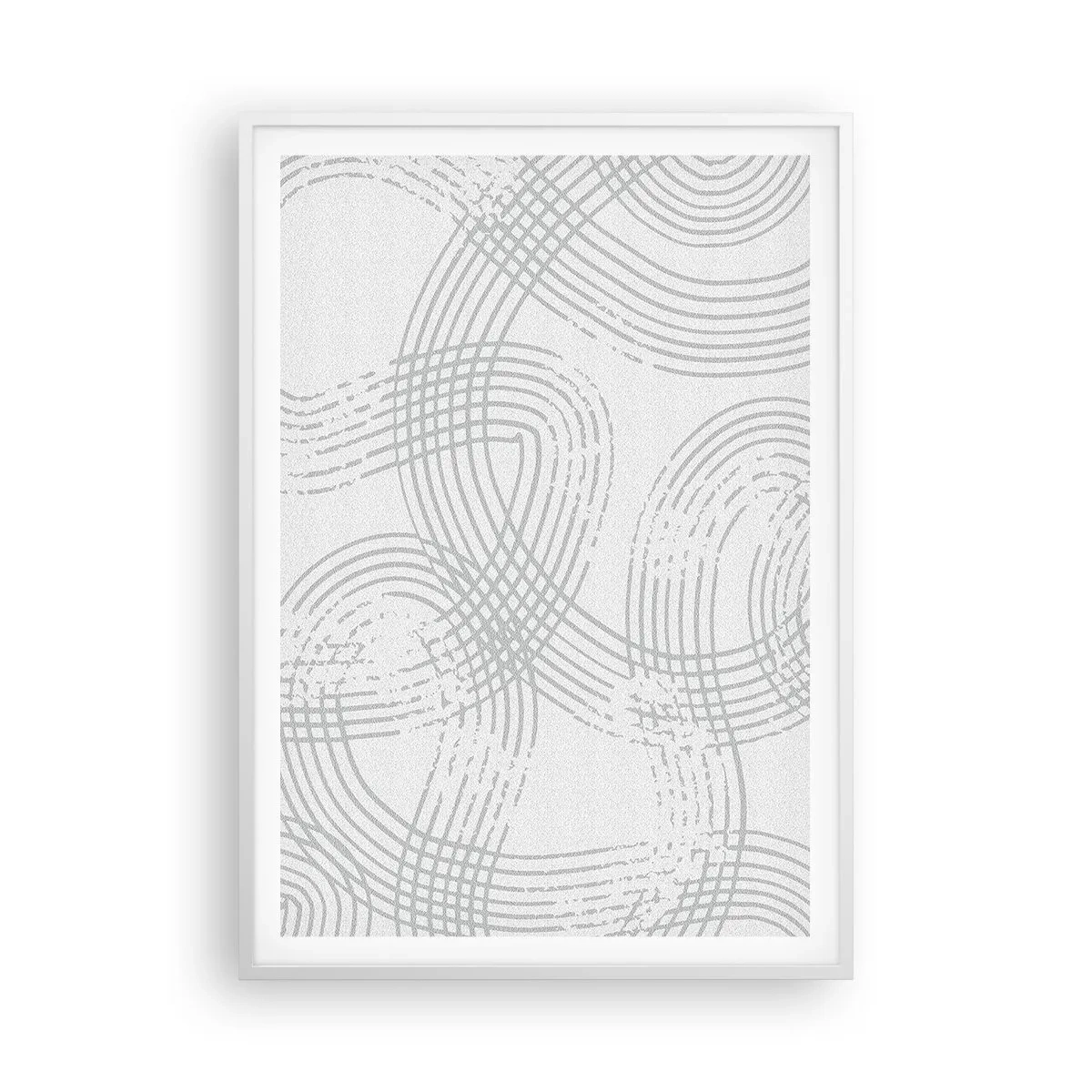 Poster în ramă albă - Nu există o cale ușoară - 70x100 cm