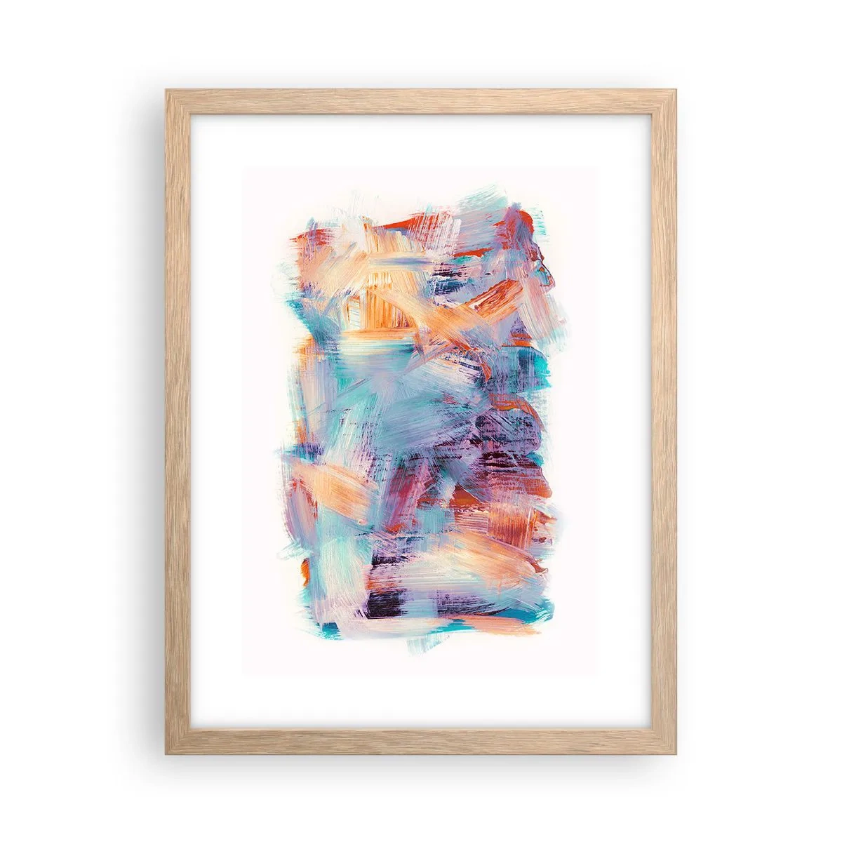 Poster în ramă de stejar deschis - O dezordine colorată - 30x40 cm