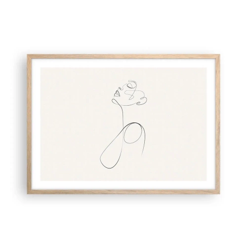 Poster în ramă de stejar deschis - Încâlcită în vise - 70x50 cm