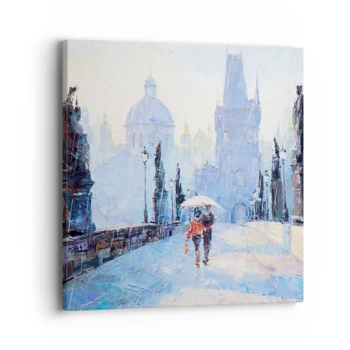 Tablou pe pânză - Probabil că am fost vrăjiți de ploaie - 40x40 cm