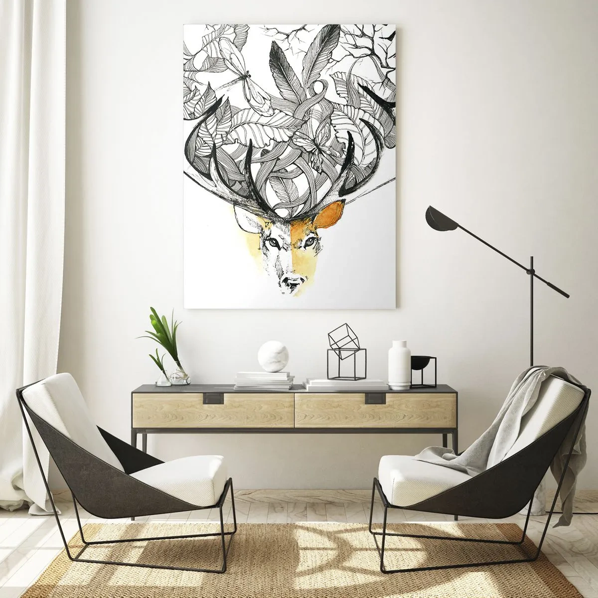 Tablou pe sticlă - Coarne de abundență - 70x100 cm