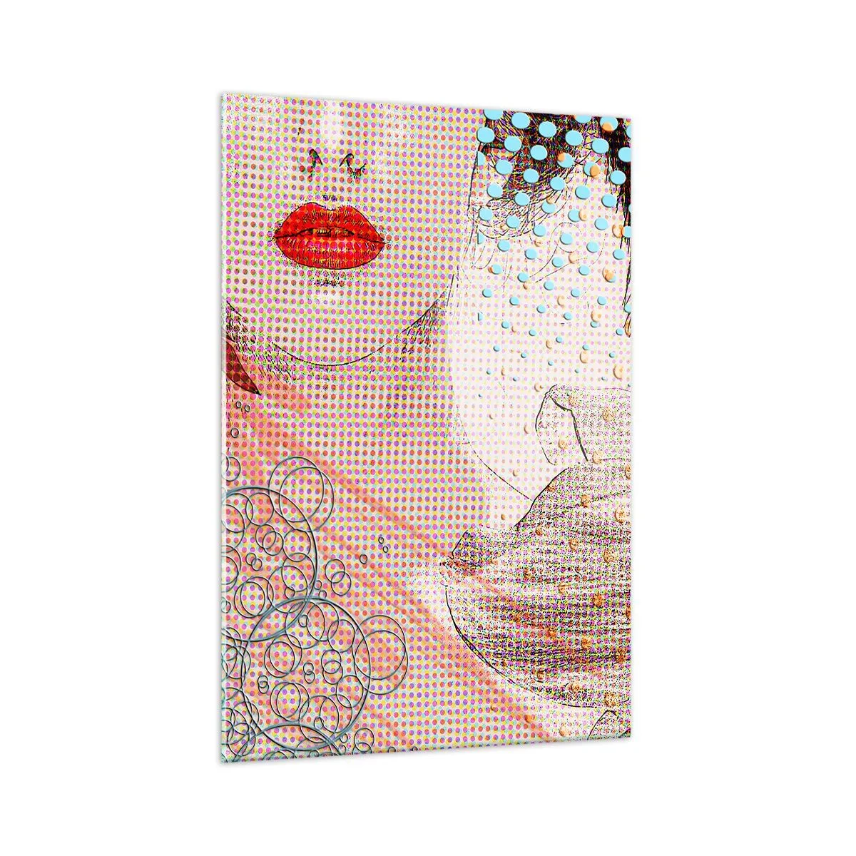 Tablou pe sticlă - Eroină de benzi desenate - 70x100 cm