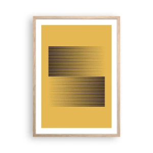 Poster în ramă de stejar deschis - Pătratul contrariilor - 50x70 cm