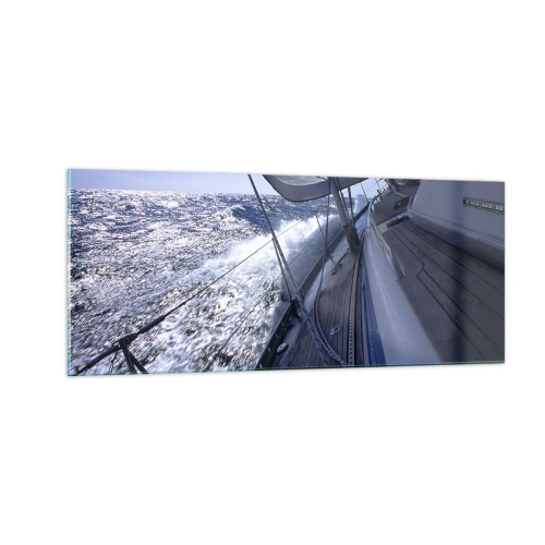 Tablou pe sticlă - Știu ce înseamnă să fii o pasăre - 100x40 cm