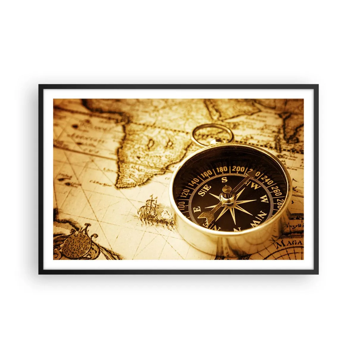 Poster în ramă neagră - Est sau vest? - 91x61 cm