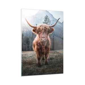 Tablou pe sticlă - Salutări de pe o pajiște de munte - 50x70 cm