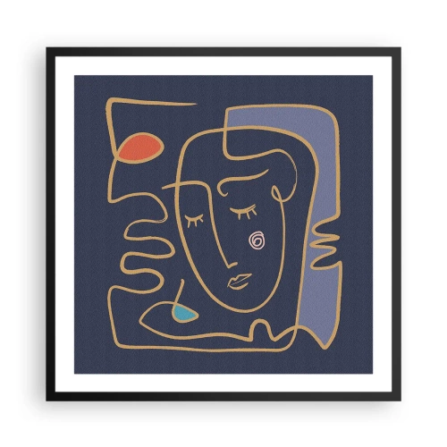 Poster în ramă neagră - În reverie - 60x60 cm