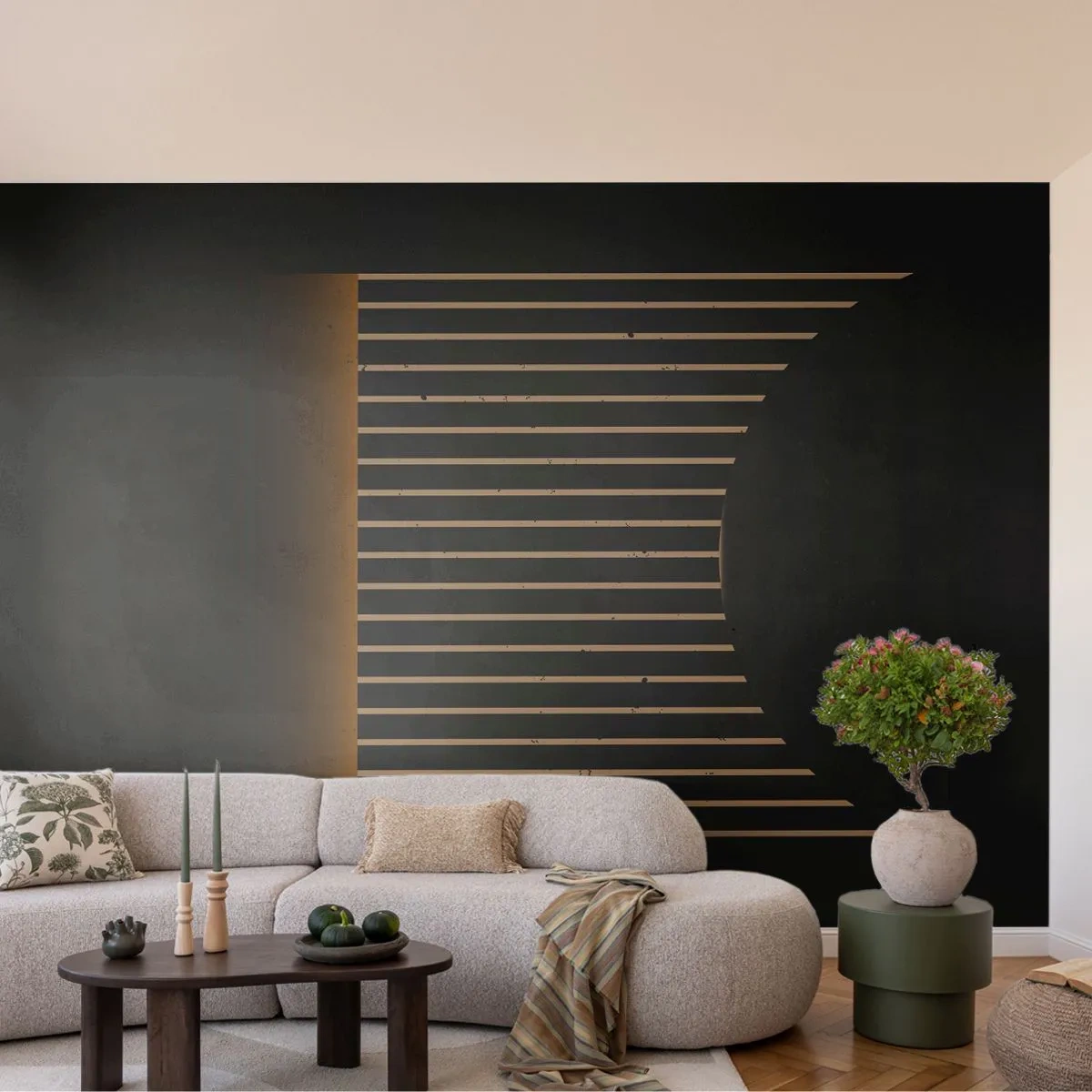 Tapet Premium Sand - Explorați întunericul - Abstracția, Bucată, Linie de arta - 500x350 cm