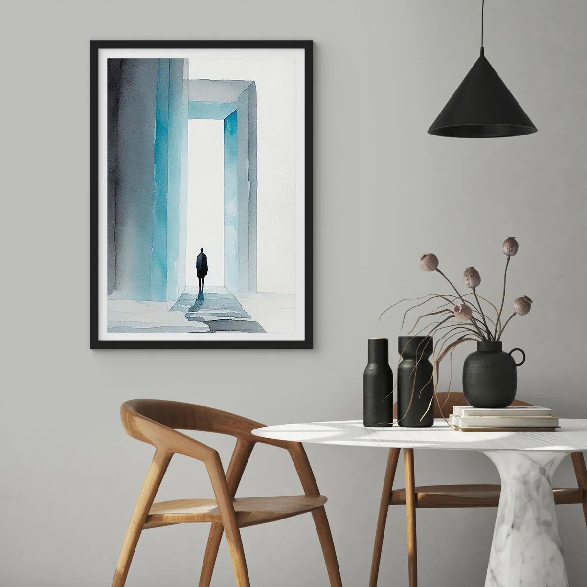 Poster în ramă neagră - Trăiește fără limite - 30x40 cm