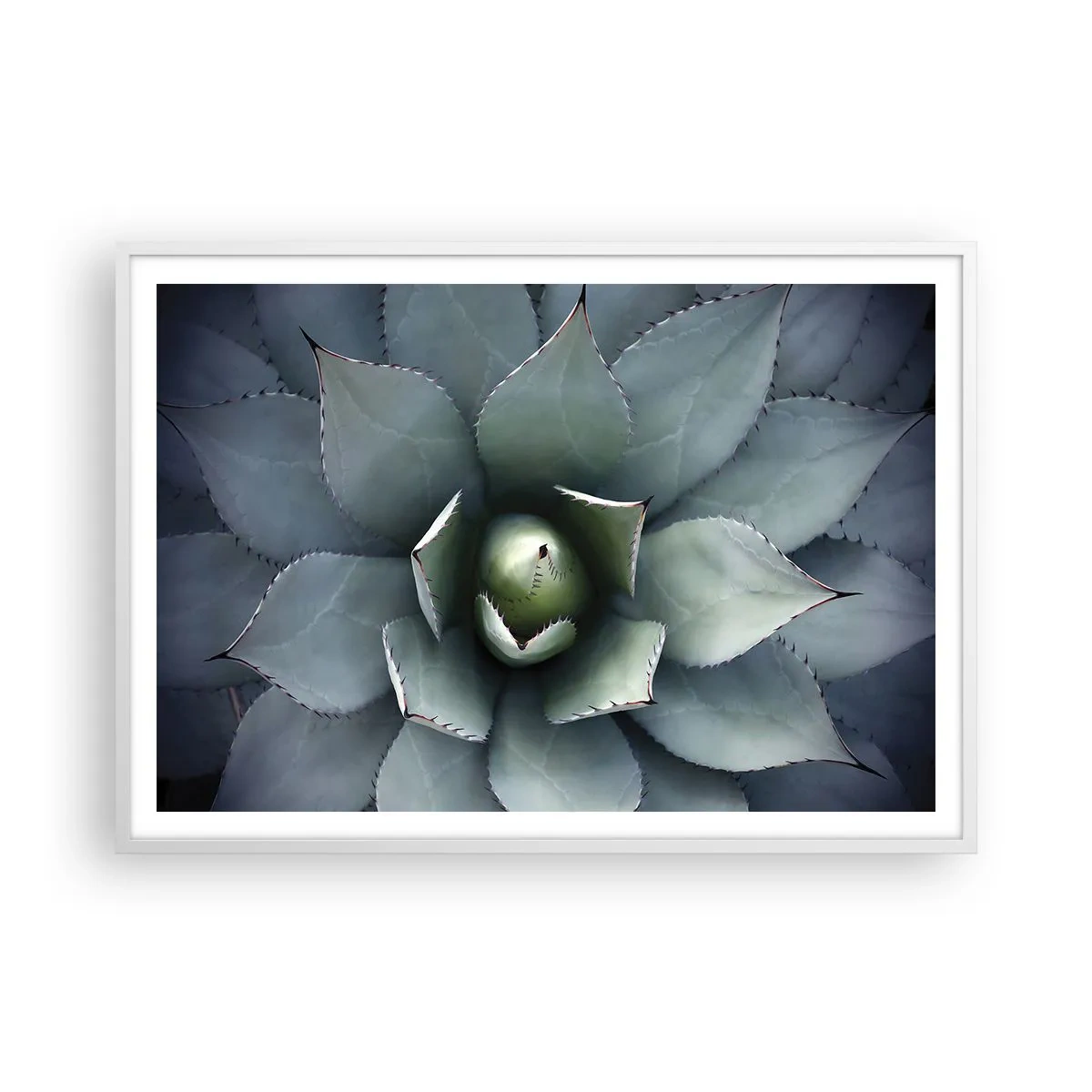 Poster în ramă albă - Momește și avertizează - 100x70 cm