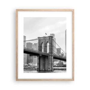 Poster în ramă de stejar deschis - New York vibes - 40x50 cm