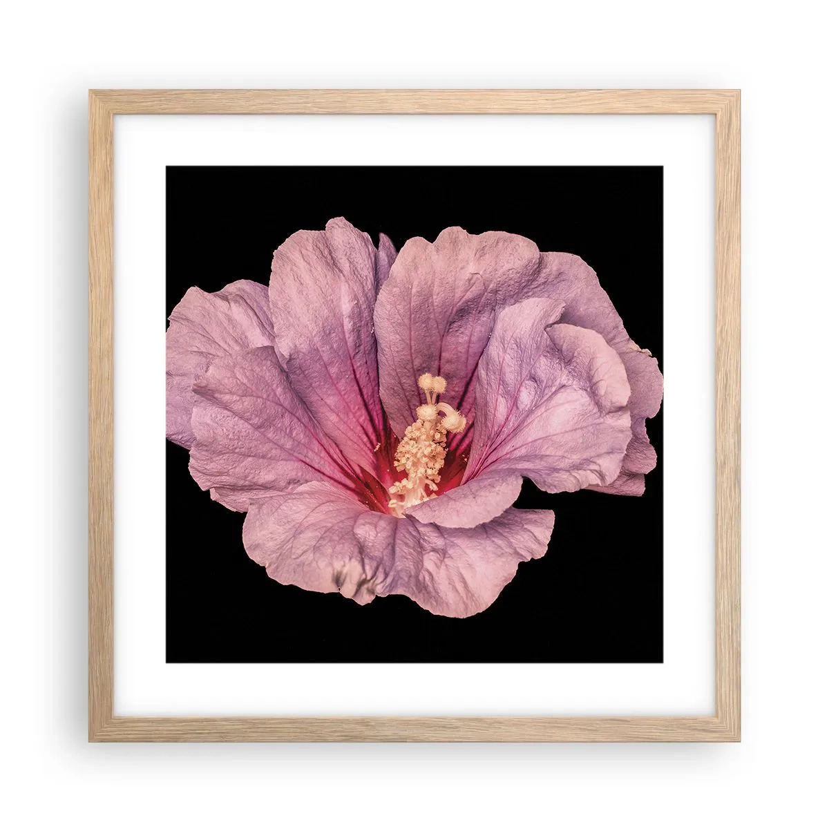 Poster în ramă de stejar deschis - Direct la inimă - 40x40 cm