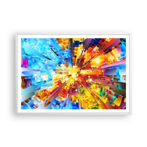 Poster în ramă albă - In medias res - 100x70 cm